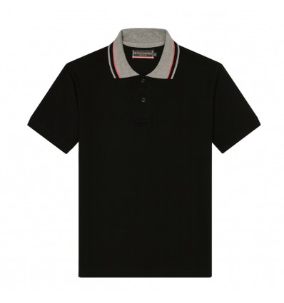 Chomba de jersey cuello combinado