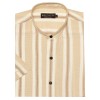 Camisa de lino a rayas M/C