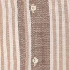 Camisa de lino a rayas M/C