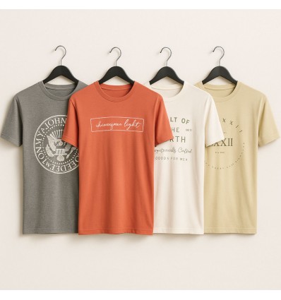 PACK X 5 REMERA EST M/C