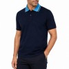Chomba de jersey cuello combinado