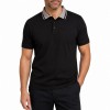 Chomba de jersey cuello combinado