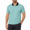 Chomba de jersey cuello combinado