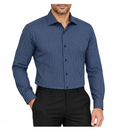 Camisa a rayas cuello italiano M/L