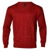 Sweater labrado trenzas escote "V"