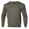 Sweater labrado trenzas escote "V"