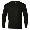 Sweater labrado trenzas escote "V"