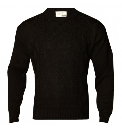 Sweater labrado rombitos escote "O"