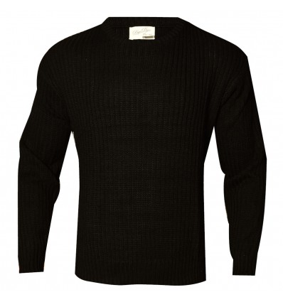 Sweater con relieves escote "O"